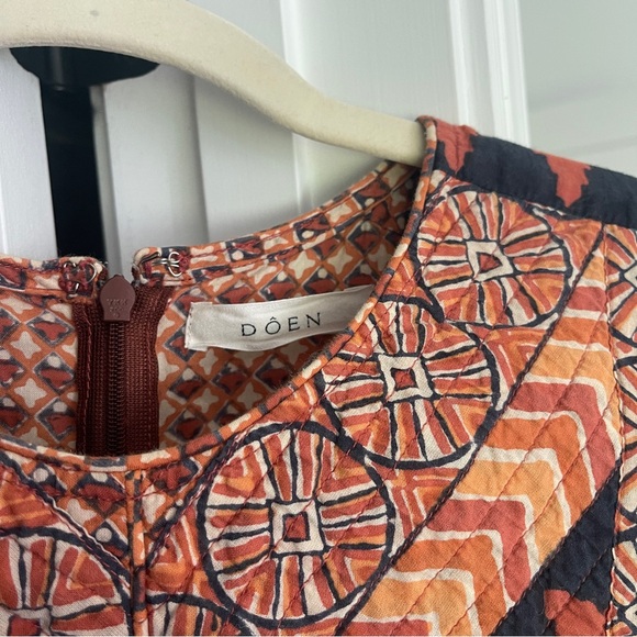 Dôen Tulsi Dress Sleeveless Clay Patchwork Quilted - Picture 8 of 10